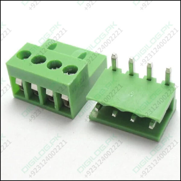 4 Pin Connector Pcb Mount Right Angle, Bent Screw Terminal