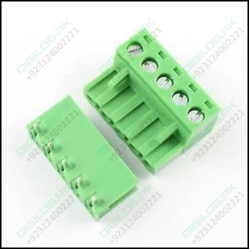 5 Pin Connector PCB Mount Right Angle, Bent Screw Terminal Connector