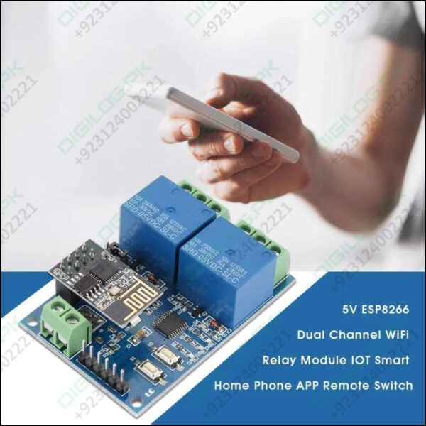 5v Esp8266 Dual-channel Wifi Relay Smart Home Mobile App