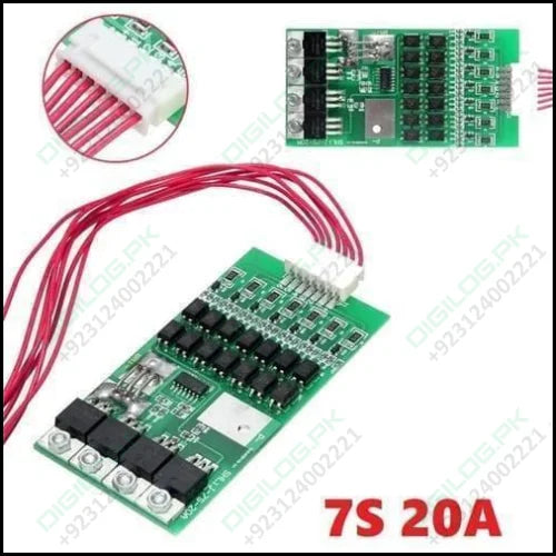 7s 24v 20a 18650 Lithium Lion Battery Charger Module Protection Board Bms Pcb With Wire
