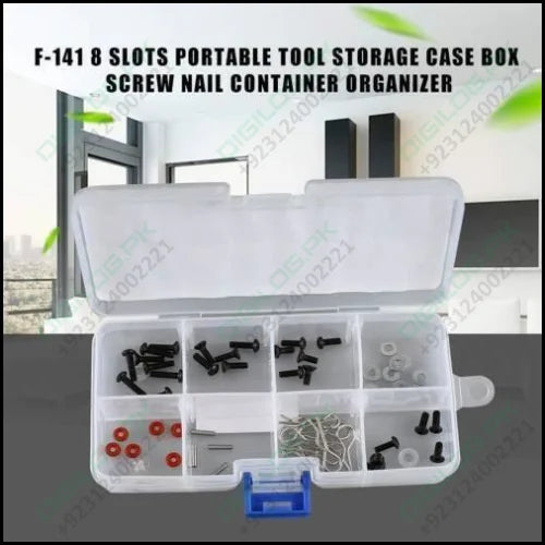8 Grid Electronic Component Organizer Storage Box Tool Case F-141