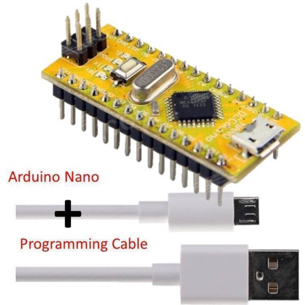 Arduino Nano V3.0 In Pakistan With USB Cable in Yellow/Blue