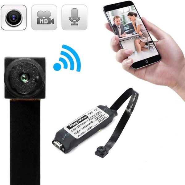 Wireless Mini Spy HD Camera WIFI DIY Pinhole Hidden Audio Video Camera Security Surveillance