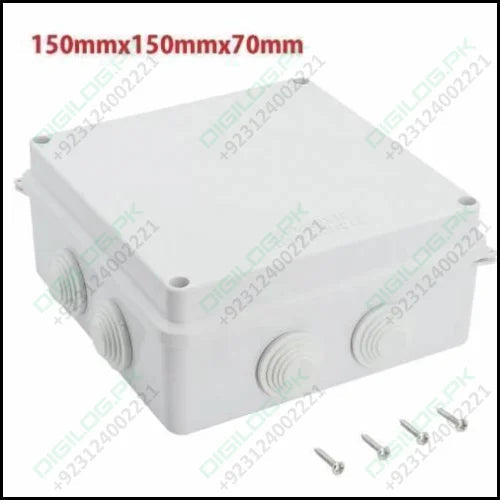 Abs Plastic Dust Proof Junction Box Universal Electrical Project Enclosure White 150mmx150mmx70mm