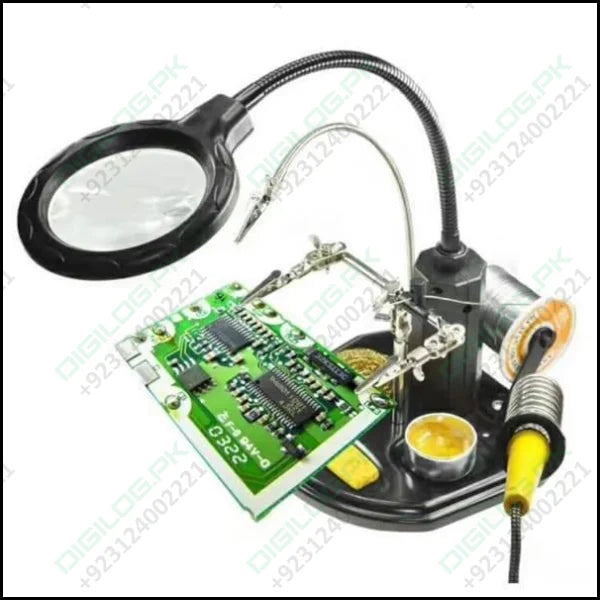 Advanced 2.5x-4x 16 Smd Leds Desk Lamp Iron Soldering Base Magnifier Glass Helping Hand Station Stand
