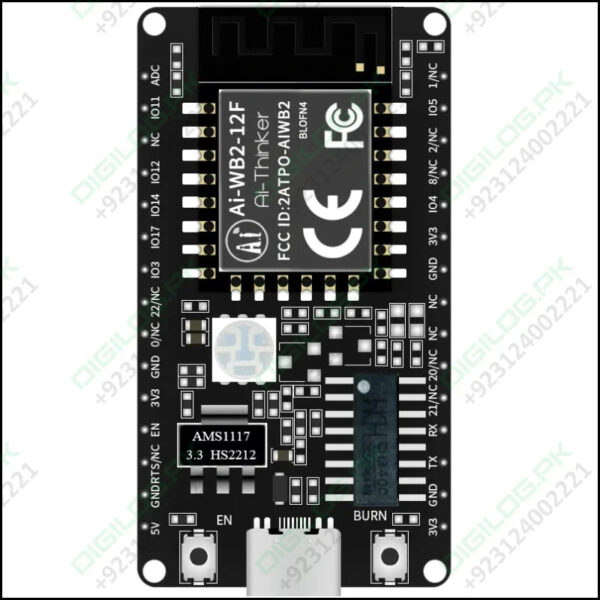 Ai-thinker Wifi+bluetooth 5.0 Module Ai-wb2-12f-kit Development Board Pcb Antenna Type-c Interface