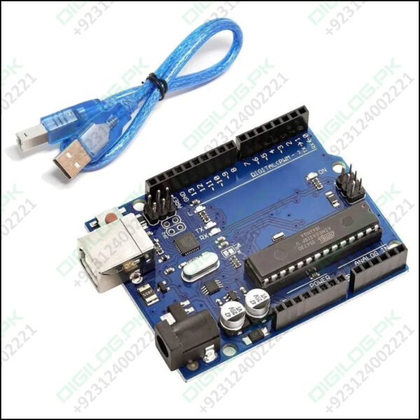 Arduino Uno R3 Dip With Usb Cable Without Arduino Logo