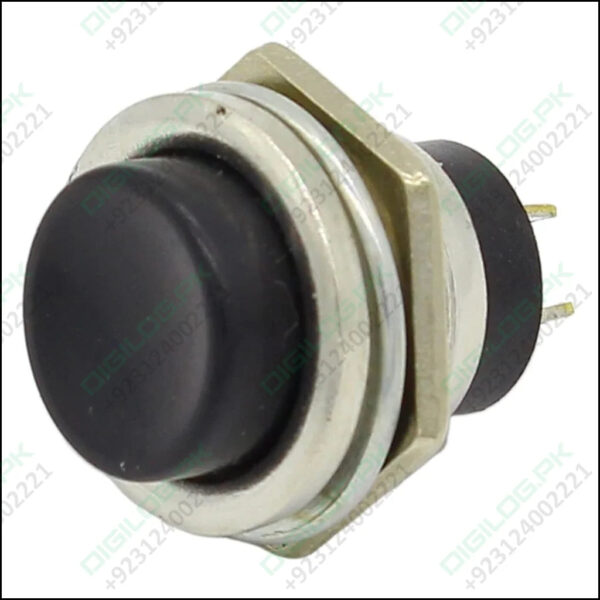 Black Momentary Spst Cap Push Button Switch Ac 6a 125v 3a