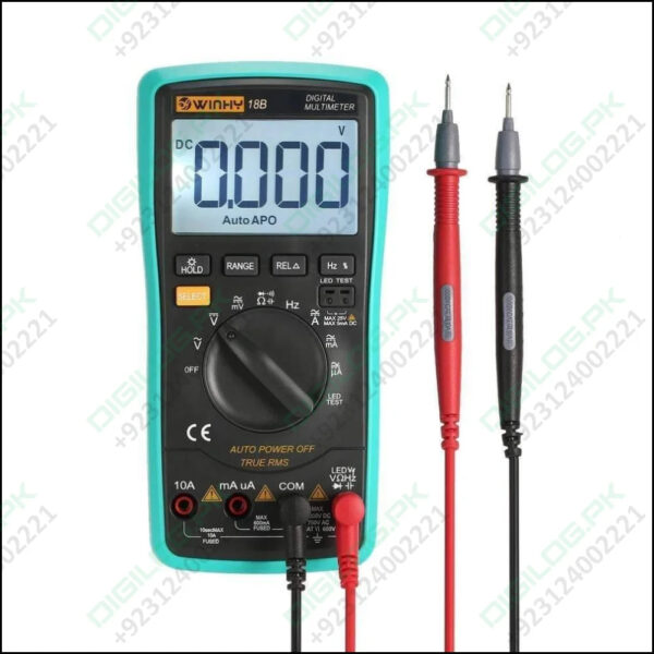 Digital Multimeter 18b True Tester Rms Ac Dc Volt Amp Ohm Capacitance Led Diode Frequency Meter Test 5999 Backlight Counts