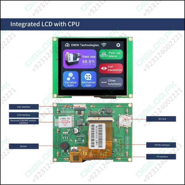 Dwin 3.5 Inch Hmi Tft Touch Screen Lcd Display Dmg32240c035-03wtr In Pakistan