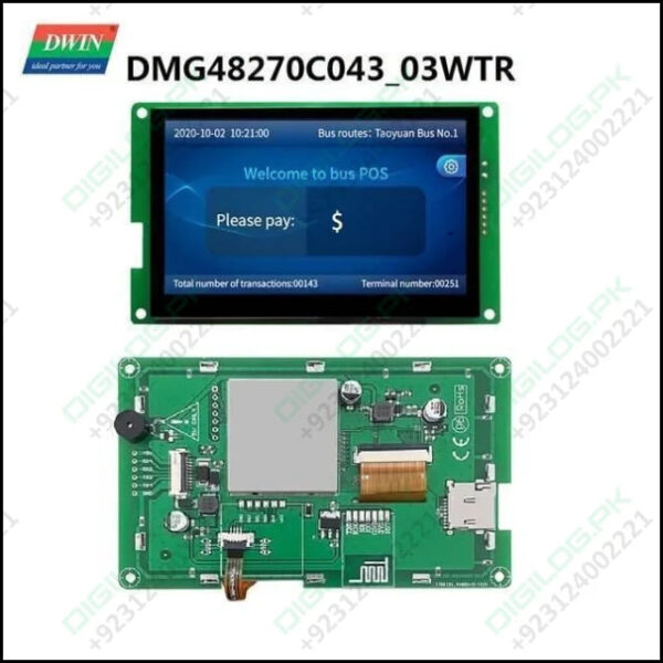 Dwin 4.3 Inch Hmi Tft Touch Screen Lcd Display Dmg48270c043-03wtr In Pakistan