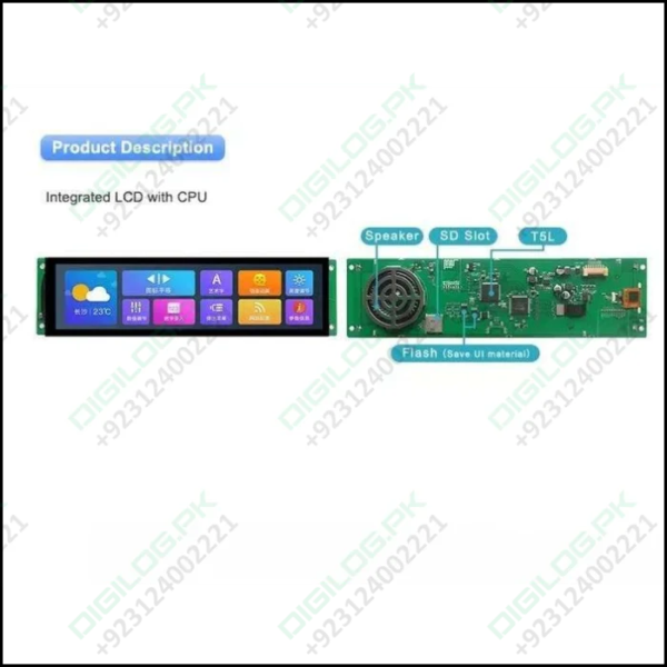Dwin T5l 8.88inch Tft Lcd Touch Panel Module 1920x480 Resolution 16.7m Colors Ips Screen Hmi Display Dmg19480c088_03wt