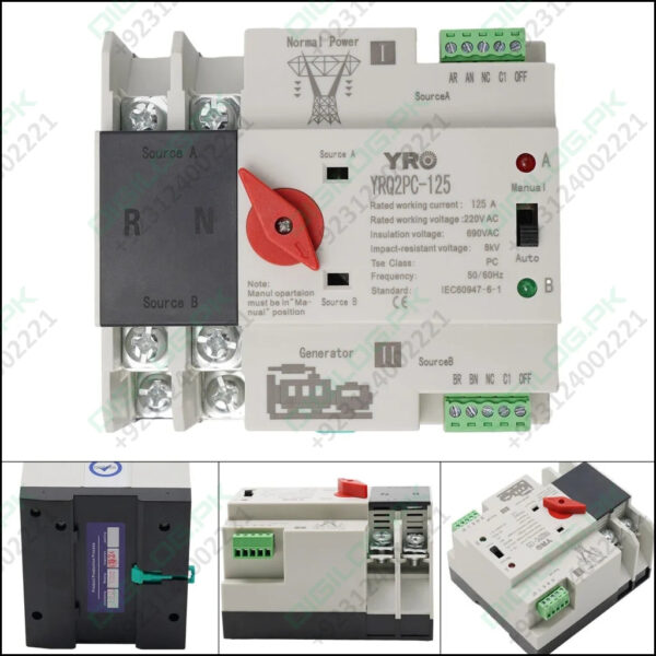 Efficient 125A Dual Power Automatic Transfer Switch for