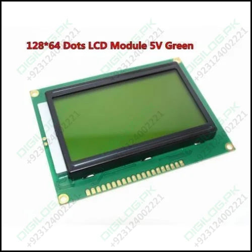 Green Color 128x64 Graphical Lcd Display Green
