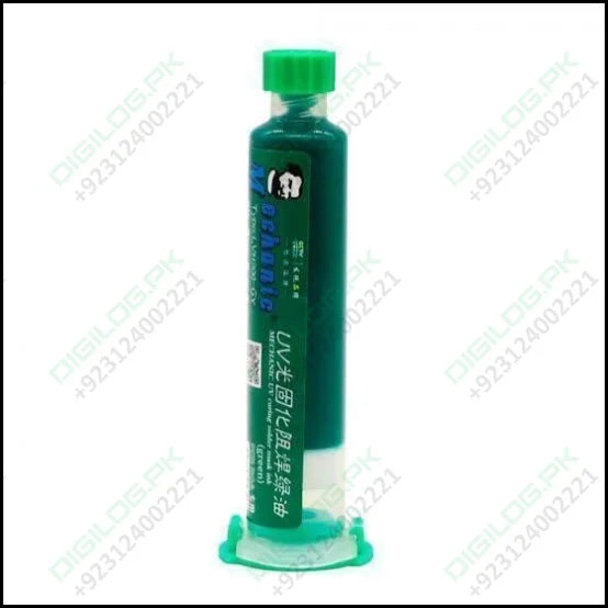 Green Mechanic Uv Curable 10cc Solder Mask Ink Pcb Fixing Repairing Welding Oil Paint Prevent Corrosive Arcing