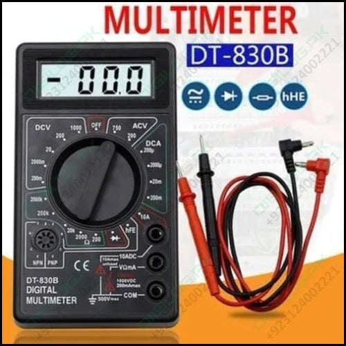 Handheld Digital Multimeter Dt830b Mini Lcd Voltmeter Ammeter Ohm Tester