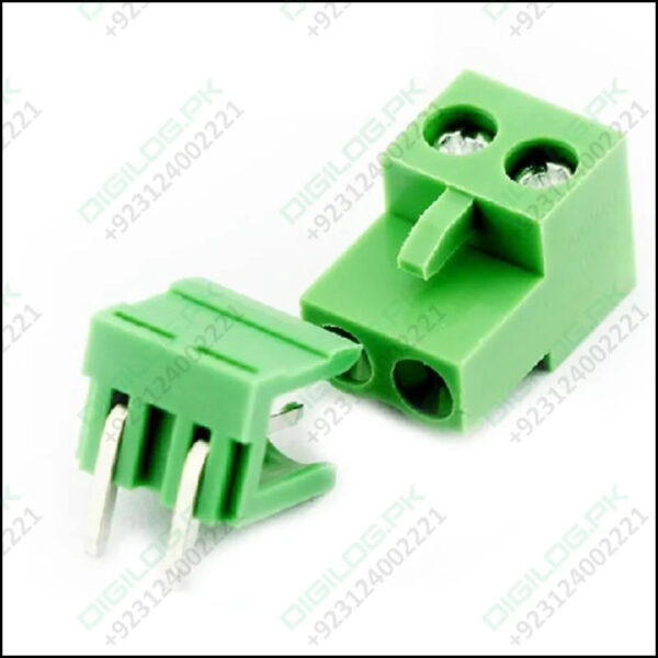Db2ek-5.08 / Kf2edg 5.08mm Pitch 2 Pin Connector Pcb Mount Right Angle, Bent Screw Terminal