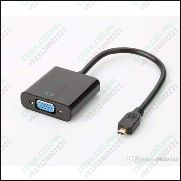 Micro Hdmi To Vga Female Video Cable Converter Adapter For