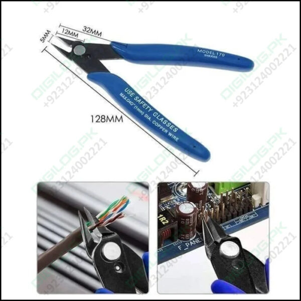 Plato 170 Diy Electronic Diagonal Side Pocket Cutting Pliers Nippers Grip Shear Wire Cutter Tool