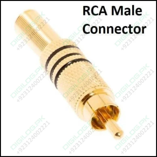Rca Connector Gold Plated Male Plug Audio Video Adapter Coaxal Cable Metal Connector