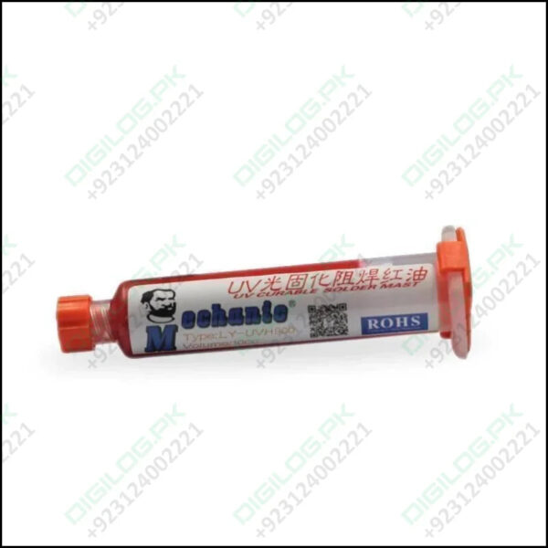 Red Color 10cc UV Curable Solder Mask PCB Fixing Repairing Paint In Pakistan
