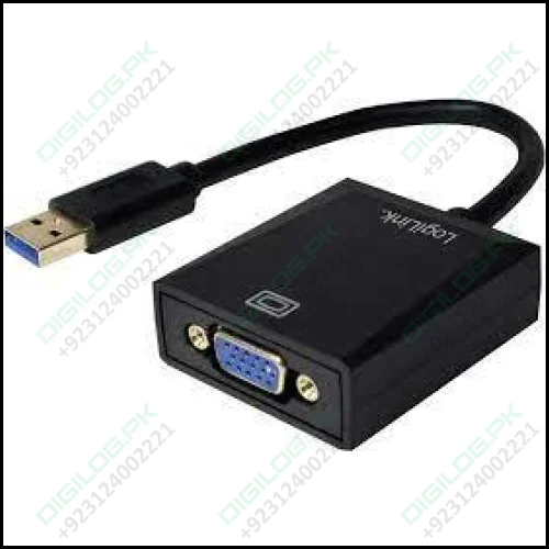 Usb To Vga Converter Cable Adapter Cable Converter Dsub 15-pin Connector In Pakistan