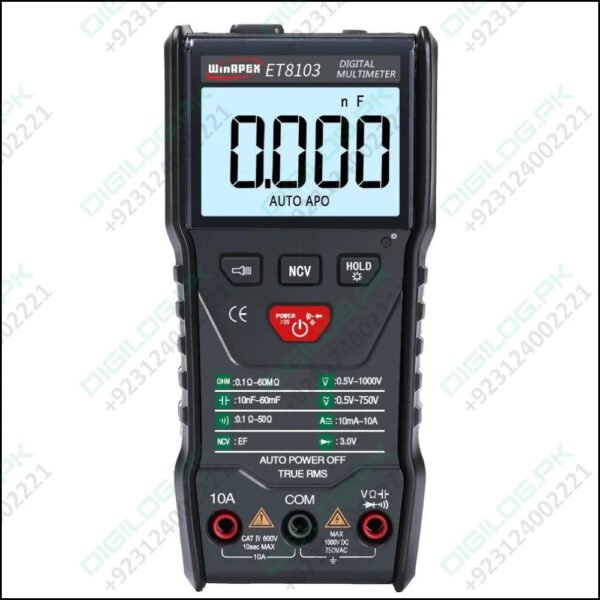 Winapex Et8103 Lcd Auto Measure Digital Multimeter 6000 Counts